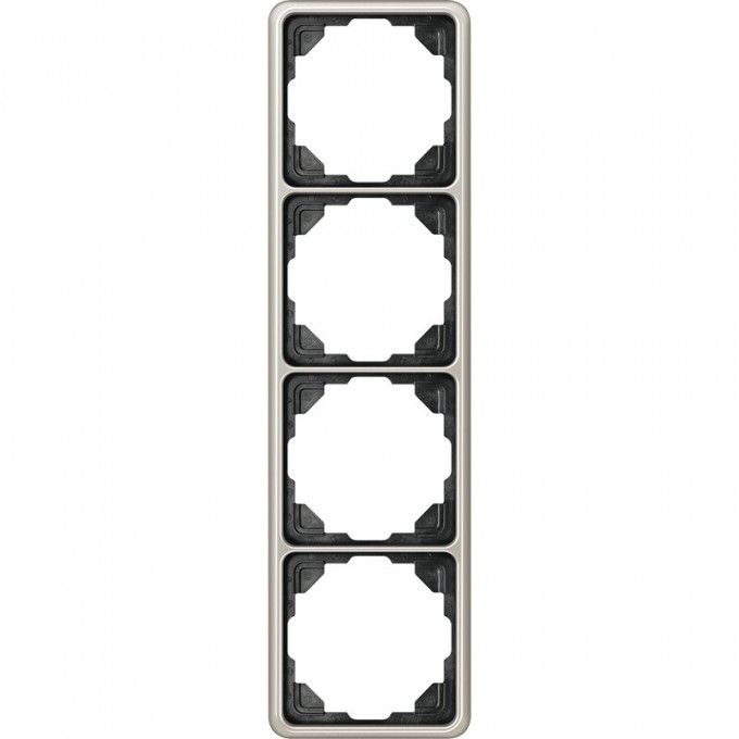 Рамка 4 поста JUNG CD 500 платина CD584PT