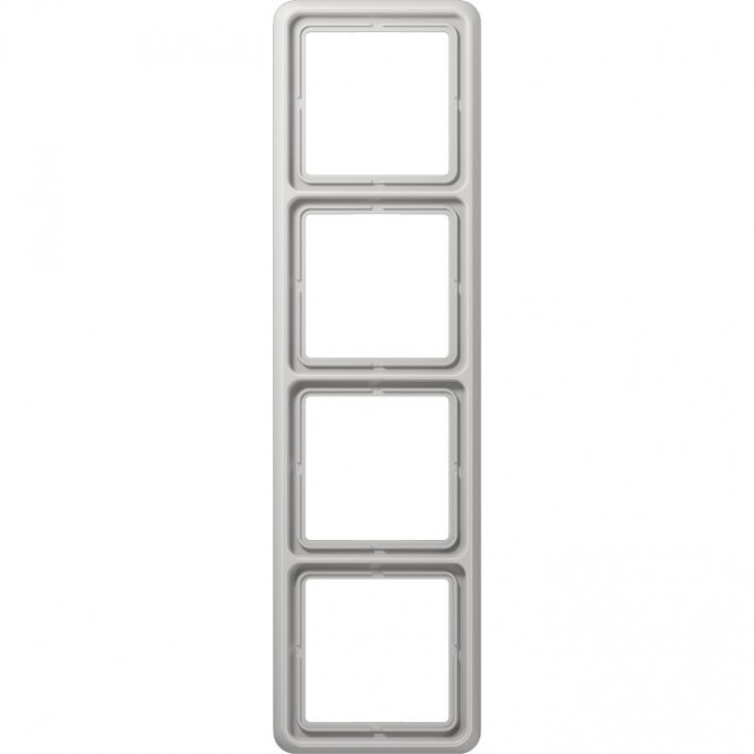Рамка 4 поста JUNG CD 500 светло-серая CD584LG
