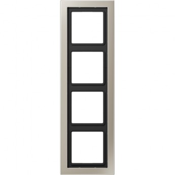 Рамка 4 поста JUNG LS DESIGN нержавеющая сталь