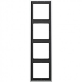 Рамка 4 поста JUNG LS METAL алюминий Рамка 4 поста JUNG LS METAL алюминий