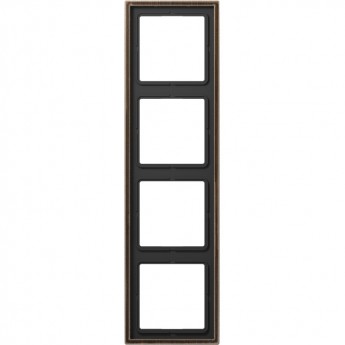 Рамка 4 поста JUNG LS METAL античная латунь Рамка 4 поста JUNG LS METAL античная латунь