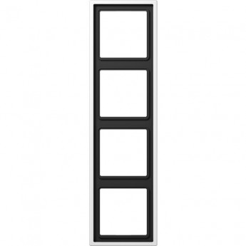 Рамка 4 поста JUNG LS METAL белый Рамка 4 поста JUNG LS METAL белый