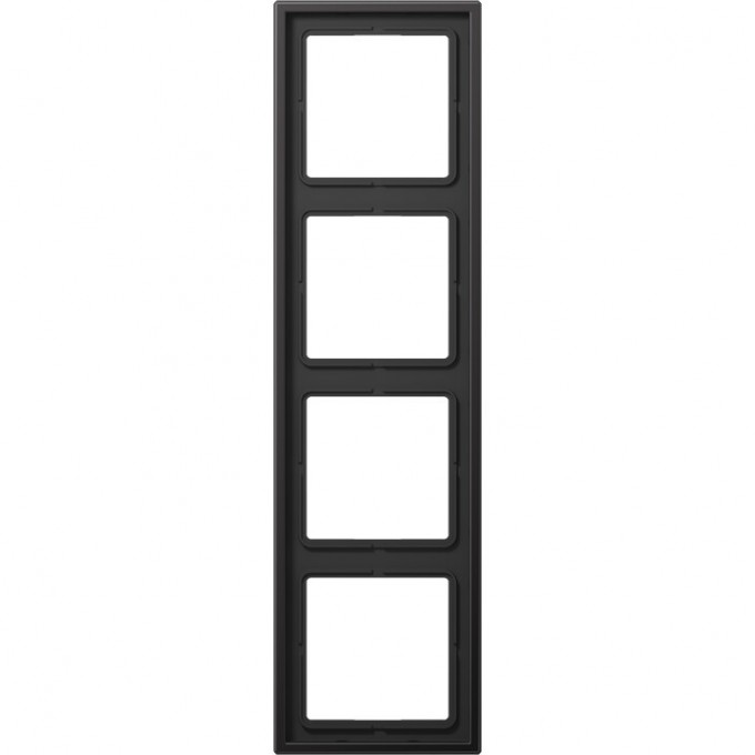 Рамка 4 поста JUNG LS METAL темный алюминий AL2984D