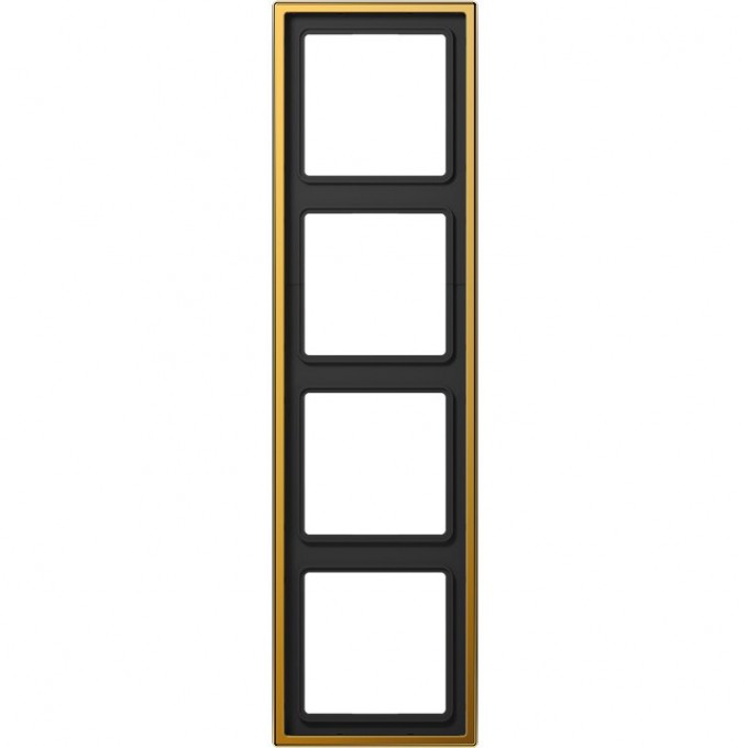Рамка 4 поста JUNG LS METAL золото (24 кар) LS984GGO