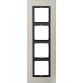 Рамка 4 поста JUNG LS PLUS стальной