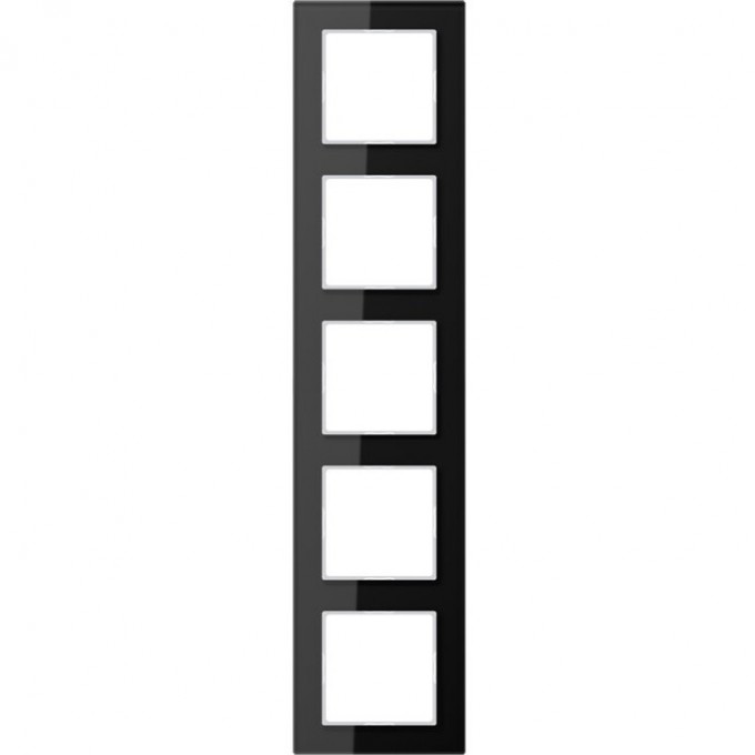 Рамка 5 постов JUNG A CREATION черное стекло AC585GLSW
