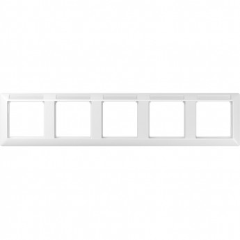 Рамка 5 постов JUNG AS 500 горизонтальная с полем для надписи (белый)
