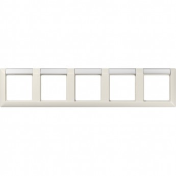 Рамка 5 постов JUNG AS 500 горизонтальная с полем для надписи (слоновая кость)