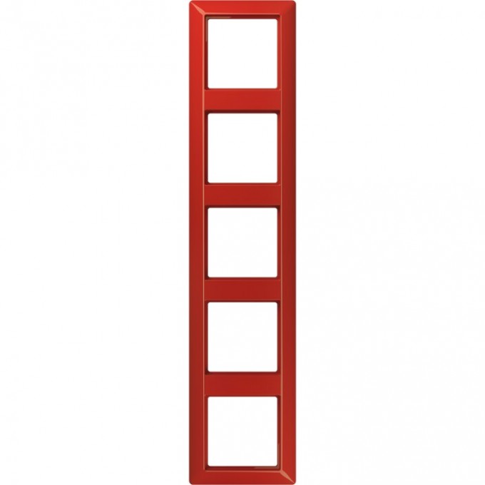 Рамка 5 постов JUNG AS 500 красный AS585BFRT