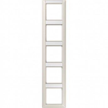 Рамка 5 постов JUNG AS 500 с полем для надписи (слоновая кость)