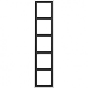 Рамка 5 постов JUNG LS METAL белый