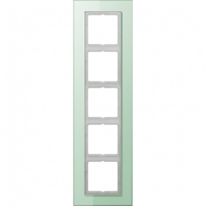 Рамка 5 постов JUNG LS PLUS светло-зеленый LSP985GLAS