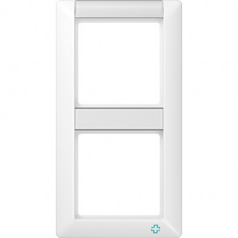 Рамка антибактериальная 2 поста JUNG AS 500 с полем для надписи (белый)