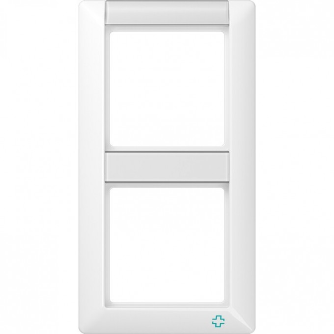 Рамка антибактериальная 2 поста JUNG AS 500 с полем для надписи (белый) ABAS582NNAWW