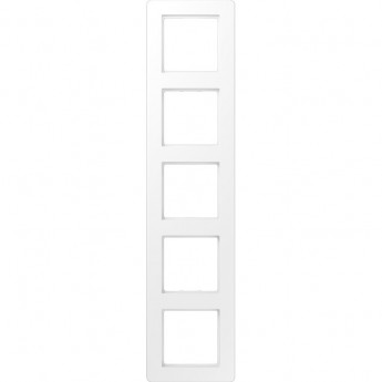 Рамка JUNG A FLOW 5 постов (матовый белый)