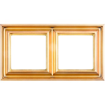 Рамка JUNG ECO PROFI DECO для вертикальной и горизонтальной установки 2-местная (золото)