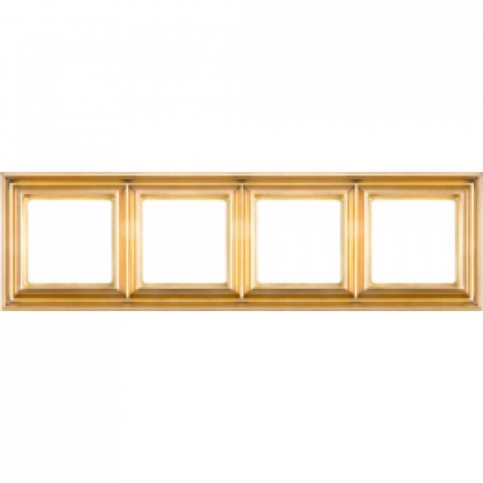 Рамка JUNG ECO PROFI DECO для вертикальной и горизонтальной установки 4-местная (золото) EDP484GO