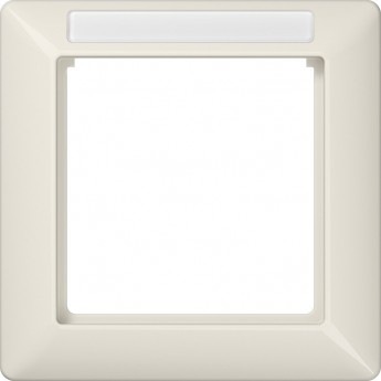 Рамка с полем для надписи 1 пост JUNG AS 500 слоновая кость