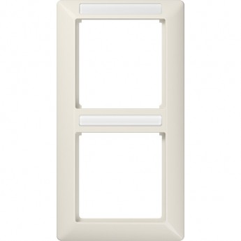 Рамка вертикальная 2 поста JUNG AS 500 с полем для надписи (слоновая кость)