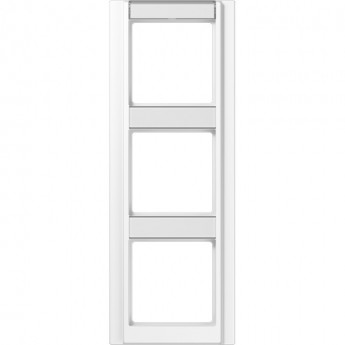 Рамка вертикальная 3 поста JUNG A 500 с полем для надписи (белый)