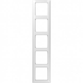 Рамка вертикальная 5 постов JUNG AS 500 с полем для надписи (белый)