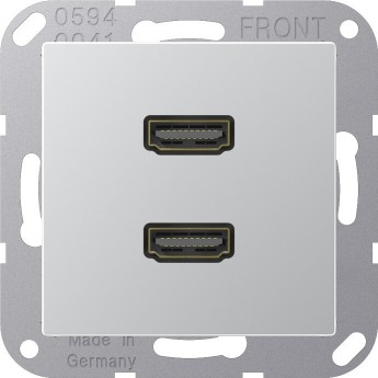 Розетка 2хHDMI JUNG A 500 алюминий Розетка 2хHDMI JUNG A 500 алюминий