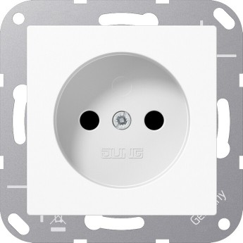 Розетка без заземления JUNG A 500 белый Розетка без заземления JUNG A 500 белый
