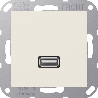 Розетка JUNG A 500 1xUSB слоновая кость Розетка JUNG A 500 1xUSB слоновая кость