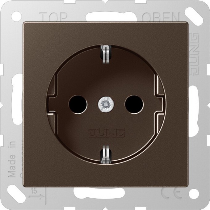 Розетка JUNG A 500 с заземлением (мокко) A520MO