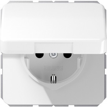Розетка JUNG CD 500 с защитой от влажности (белый)