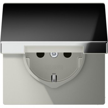 Розетка JUNG LS 990 с защитой от детей и откидной крышкой (хром) Розетка JUNG LS 990 с защитой от детей и откидной крышкой (хром)