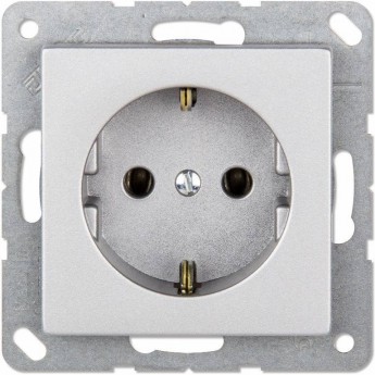 Розетка с крышкой JUNG ECO PROFI 2К+З 16А 250В алюминий