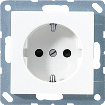 Розетка с заземлением JUNG ECO PROFI белый