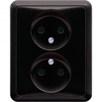 Розетка штепсельная двухместная JUNG CD 500 черный Розетка штепсельная двухместная JUNG CD 500 черный
