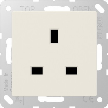 Розетка со шторками JUNG A 500 БС 2п+Е слоновая кость
