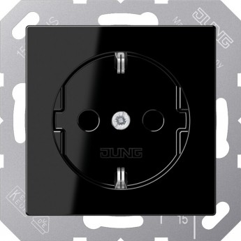 Розетка со шторками JUNG A500 FD FRAMES черный