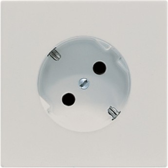 Розетка со шторками JUNG LS 990 с поворотом на 45° (светло-серый)