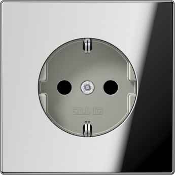Розетка со шторками JUNG LS METAL 16A 250В хром Розетка со шторками JUNG LS METAL 16A 250В хром